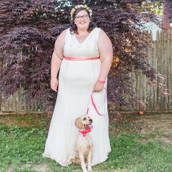 Torrid Discontinued Ivory Lace Beaded Mermaid Wedding Dress Size 28 - Picture 6 of 8